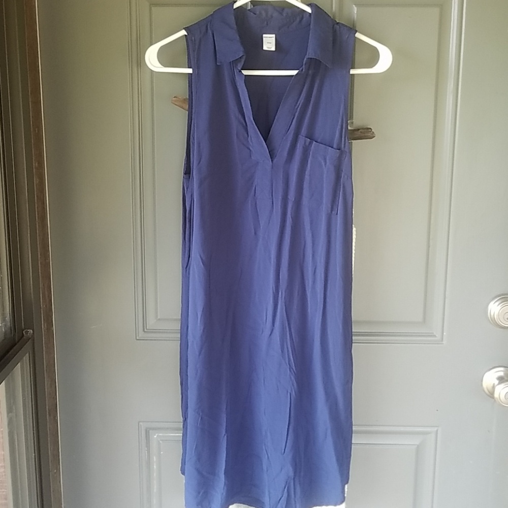 Old Navy Small Navy Blue Dress Office Work Pocket